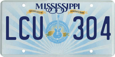 MS license plate LCU304