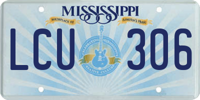 MS license plate LCU306