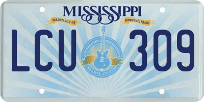 MS license plate LCU309