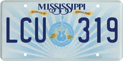 MS license plate LCU319