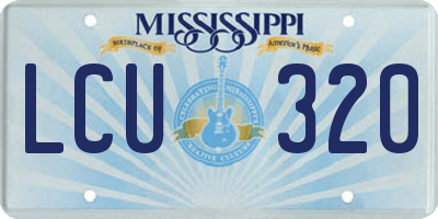 MS license plate LCU320