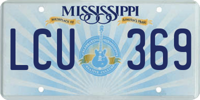 MS license plate LCU369