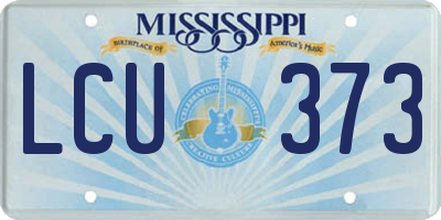 MS license plate LCU373