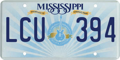 MS license plate LCU394