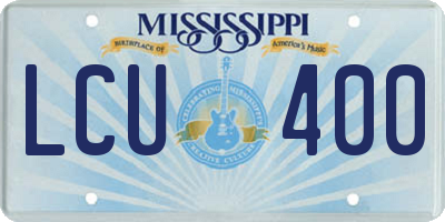 MS license plate LCU400
