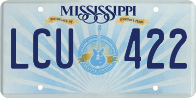 MS license plate LCU422