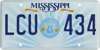 MS license plate LCU434