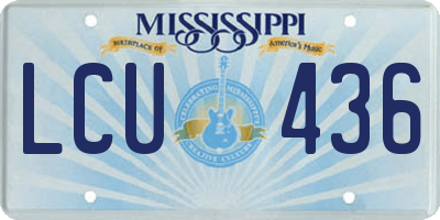 MS license plate LCU436