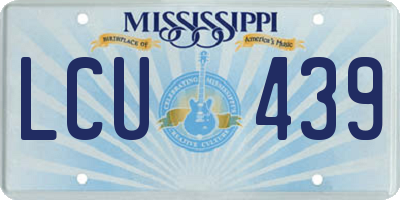 MS license plate LCU439