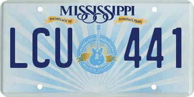 MS license plate LCU441