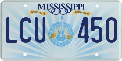 MS license plate LCU450