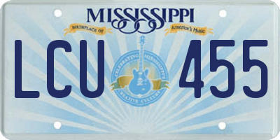 MS license plate LCU455