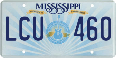 MS license plate LCU460