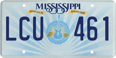 MS license plate LCU461