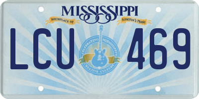 MS license plate LCU469