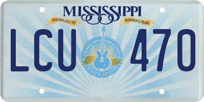 MS license plate LCU470