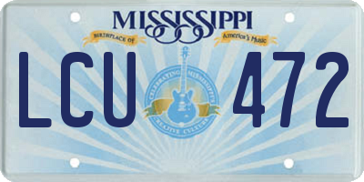 MS license plate LCU472
