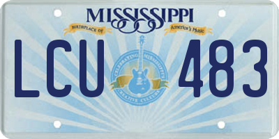 MS license plate LCU483