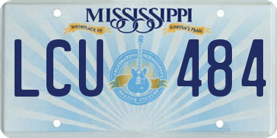 MS license plate LCU484