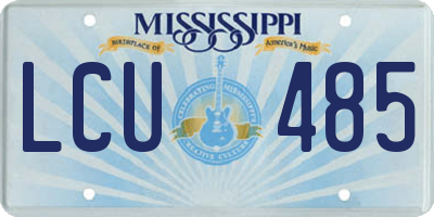 MS license plate LCU485