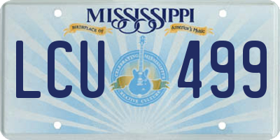 MS license plate LCU499