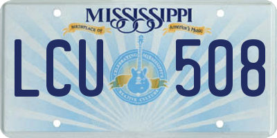 MS license plate LCU508