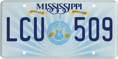 MS license plate LCU509