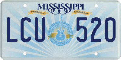 MS license plate LCU520