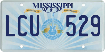 MS license plate LCU529