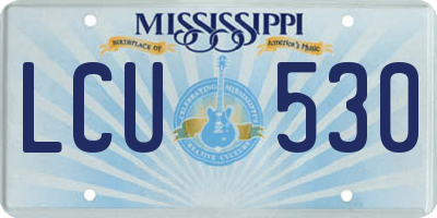 MS license plate LCU530