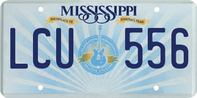 MS license plate LCU556