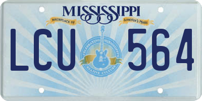 MS license plate LCU564