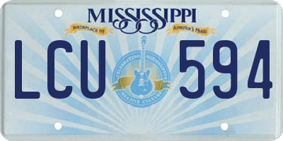 MS license plate LCU594