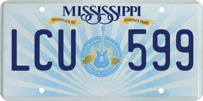 MS license plate LCU599