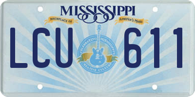 MS license plate LCU611