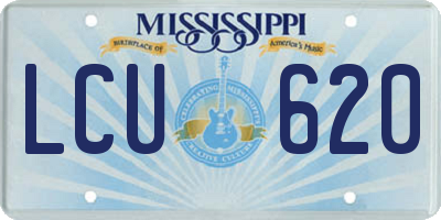 MS license plate LCU620