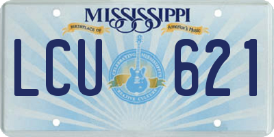 MS license plate LCU621
