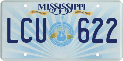 MS license plate LCU622