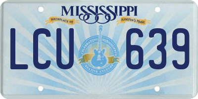 MS license plate LCU639