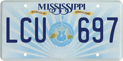 MS license plate LCU697