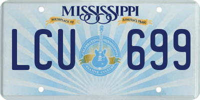 MS license plate LCU699