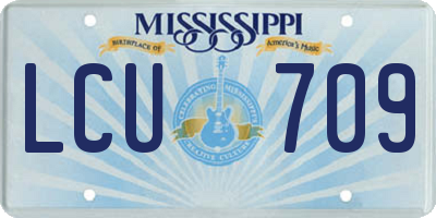 MS license plate LCU709