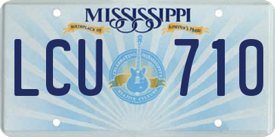 MS license plate LCU710