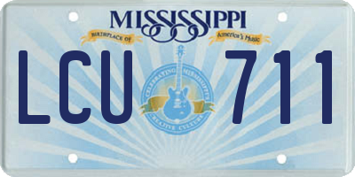 MS license plate LCU711