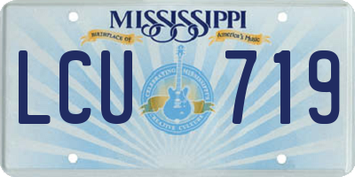 MS license plate LCU719