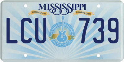 MS license plate LCU739