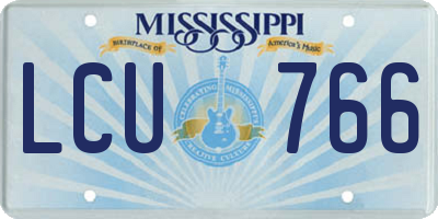 MS license plate LCU766
