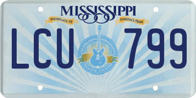MS license plate LCU799
