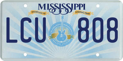 MS license plate LCU808