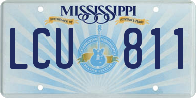 MS license plate LCU811